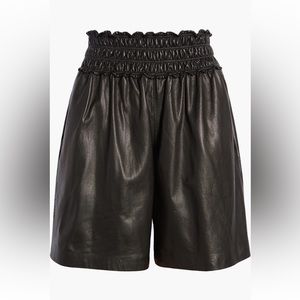 RAG AND BONE CALLIE LEATHER SHORT- sizeXXS color black